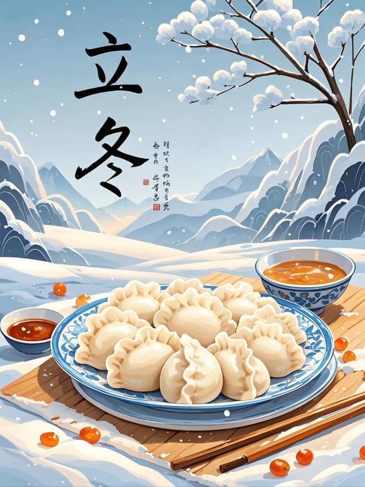 立冬吃饺子Ai配图图片_4