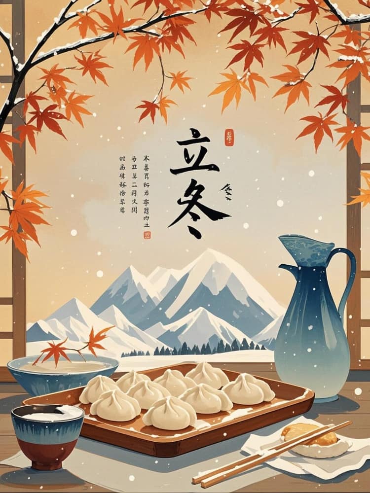 立冬吃饺子Ai配图图片_5