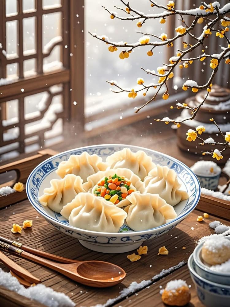 立冬吃饺子Ai配图图片_6