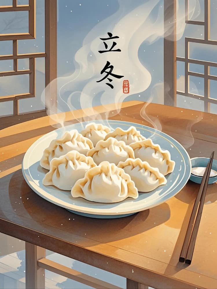 立冬吃饺子Ai配图图片_8