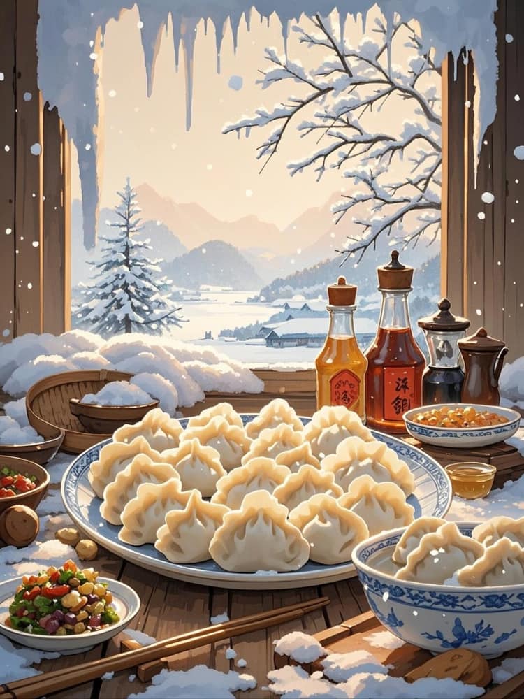立冬吃饺子Ai配图图片_9