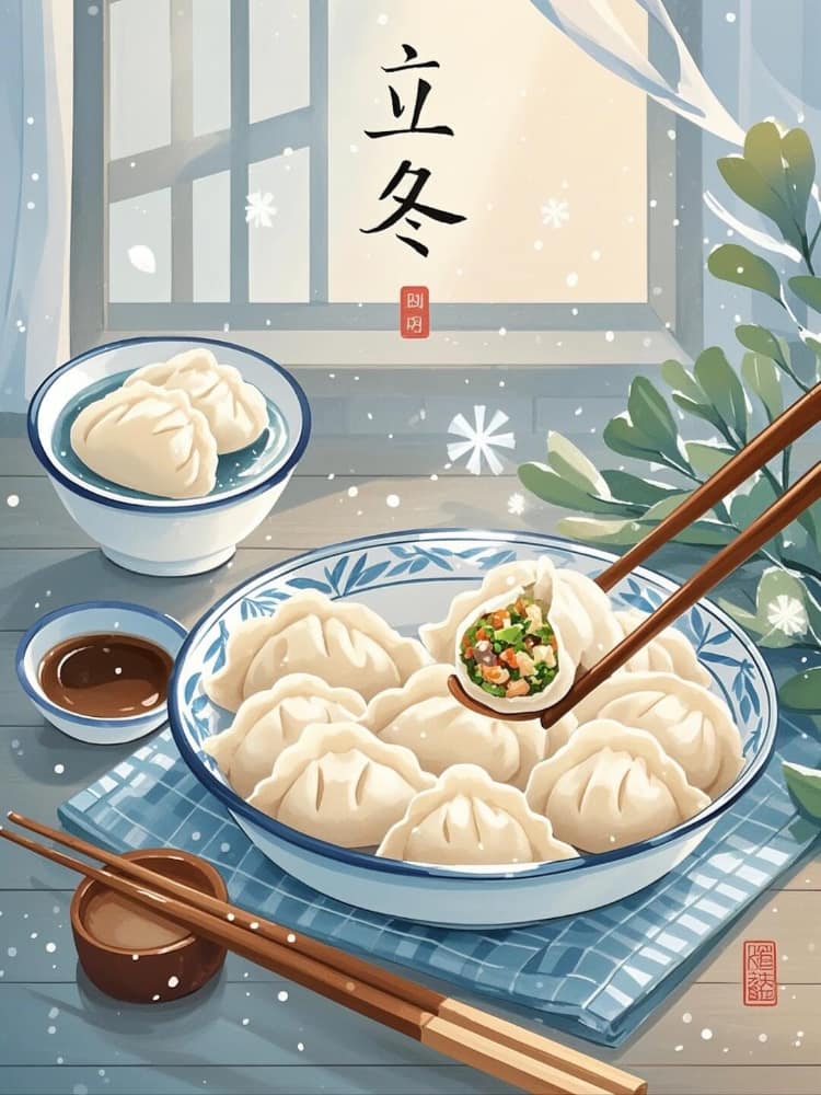 立冬吃饺子Ai配图图片_10