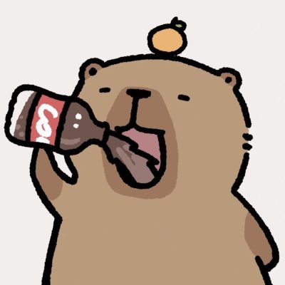 水豚卡皮巴拉简单线条卡通可爱头像