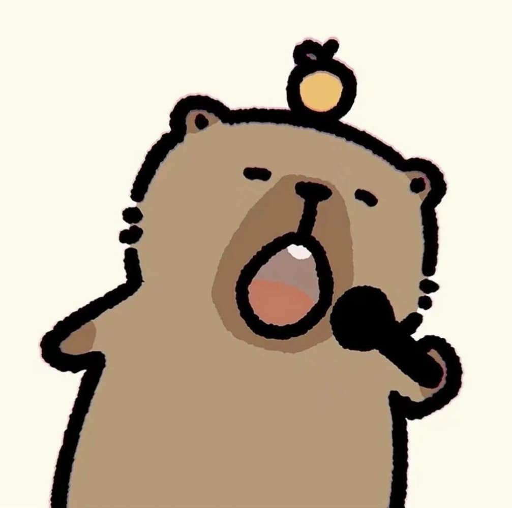 水豚卡皮巴拉简单线条卡通可爱头像_7