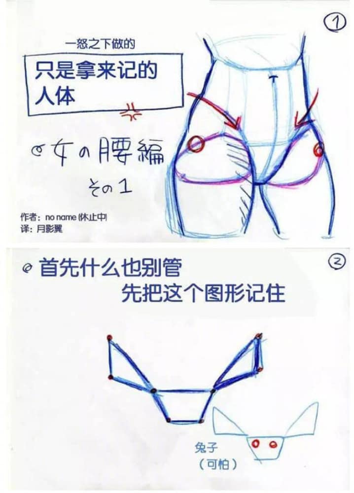 女生裙子底下的视角怎么画步骤演示图片_1