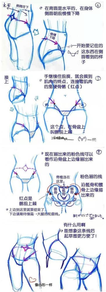 女生裙子底下的视角怎么画步骤演示图片_5