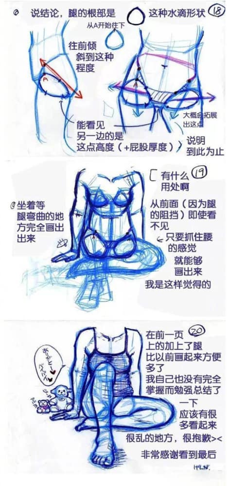 女生裙子底下的视角怎么画步骤演示图片_7