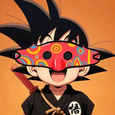 《龙珠》孙悟空带阿祖眼罩面具图片