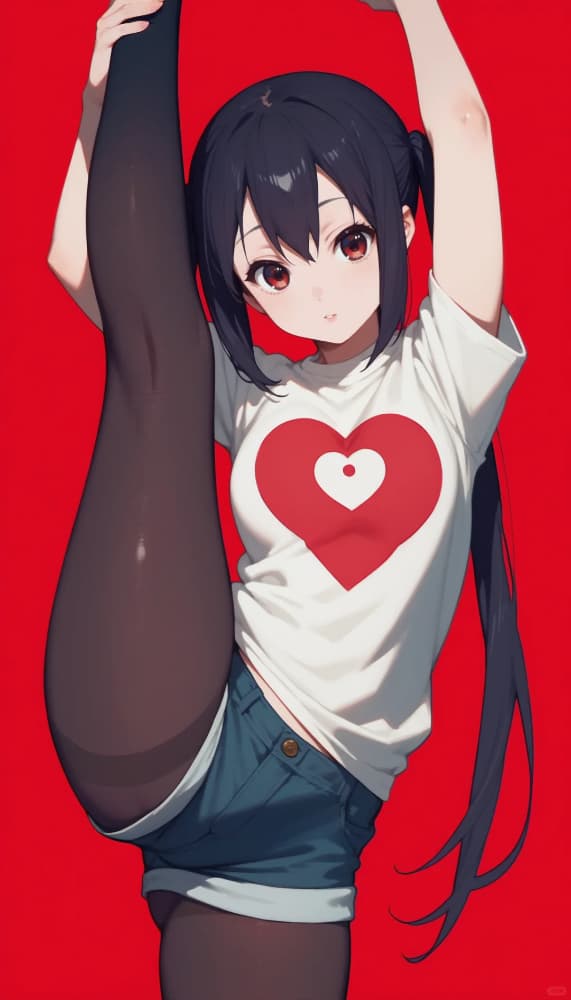 LoRA生成可爱的二次元少女一字马图片_3
