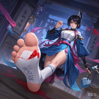 元芳挠云樱白袜脚心图片AI绘制