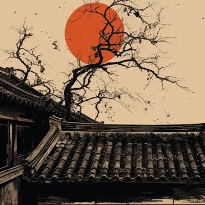 枯藤老树昏鸦 ​​Ai二次元唯美图片