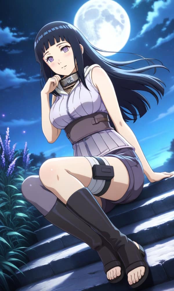 《火影忍者》日向雏田的巨乳大胸AI恶搞雏田本子图片_4