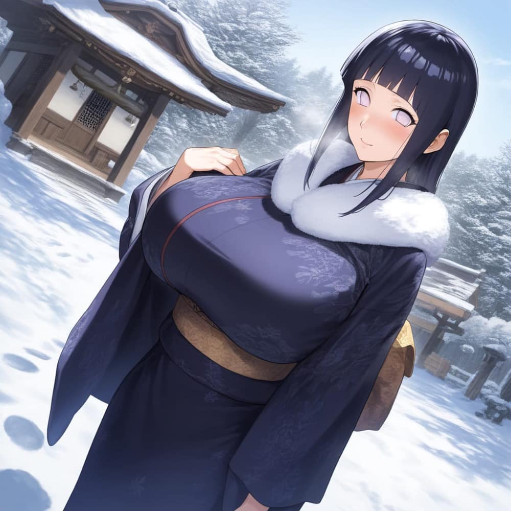 《火影忍者》日向雏田的巨乳大胸AI恶搞雏田本子图片_5
