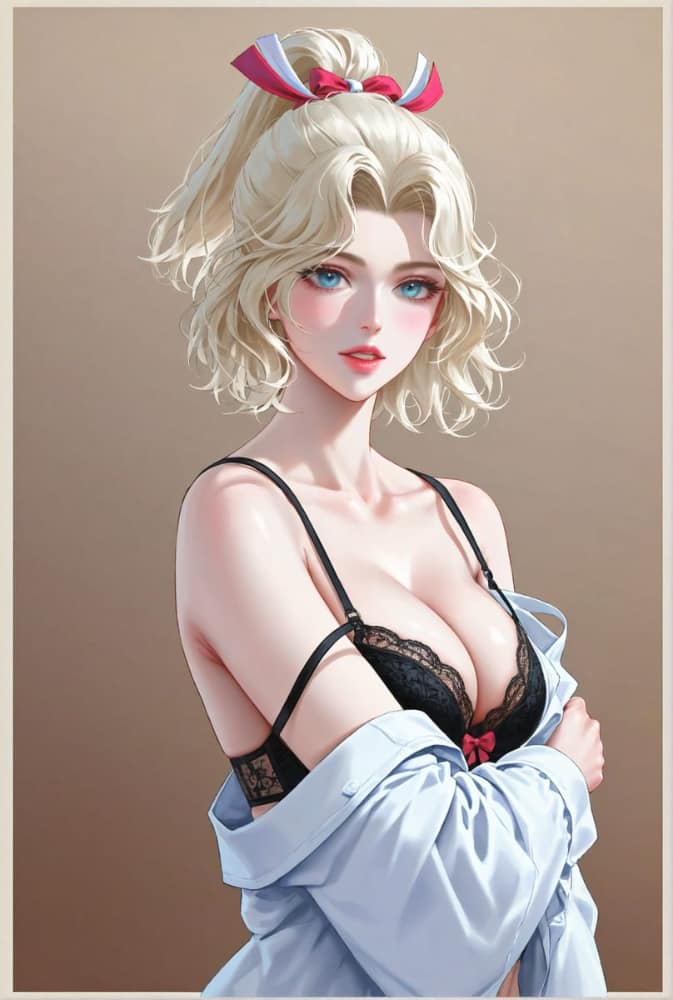 Ai生成《王者荣耀》HOK夏洛特内衣泳装H图_1