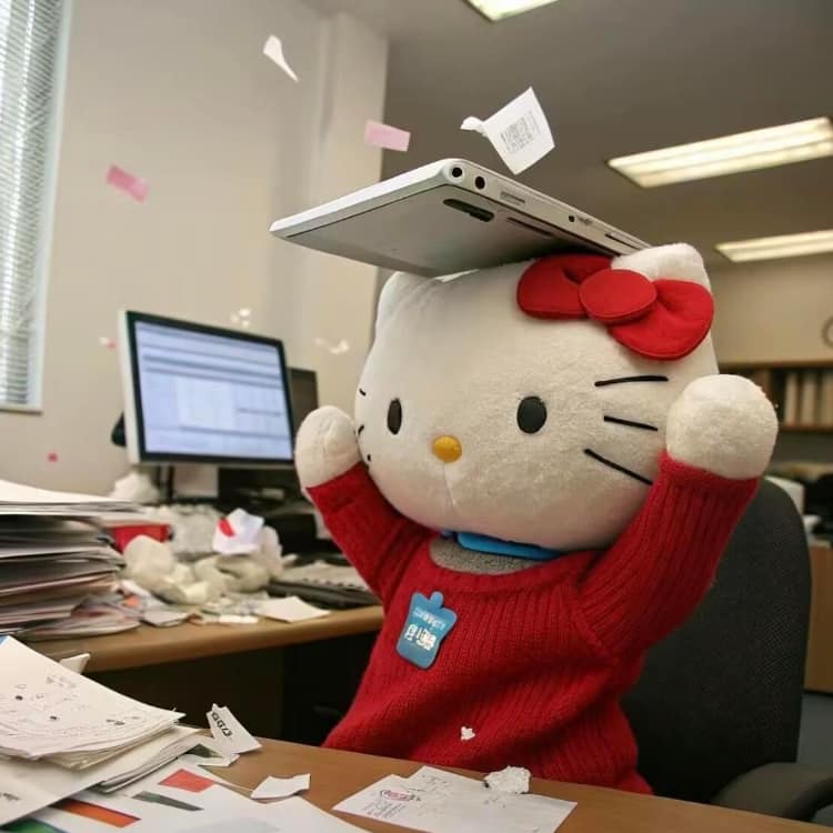 hello kitty职场打工人微信头像_4