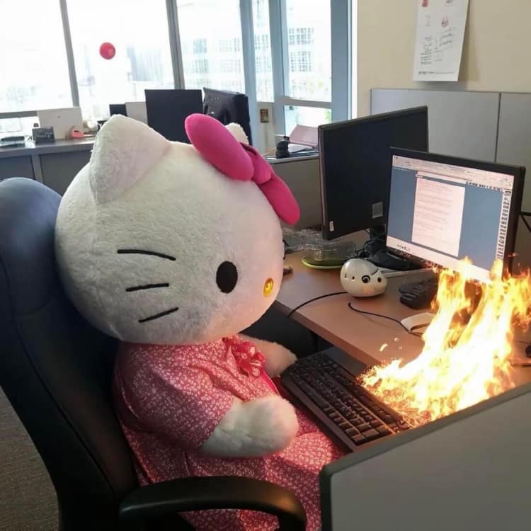 hello kitty职场打工人微信头像_5