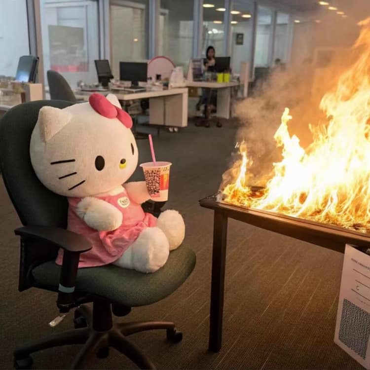 hello kitty职场打工人微信头像_9