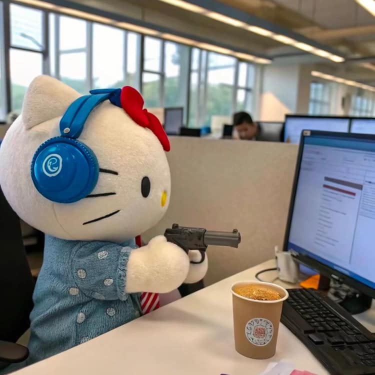 hello kitty职场打工人微信头像_16