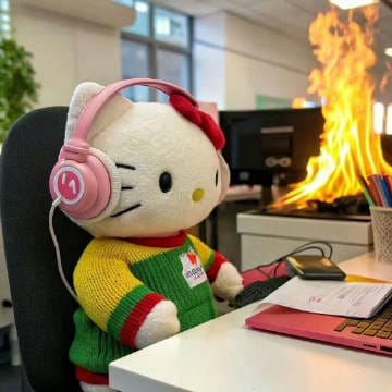 hello kitty职场打工人微信头像_1