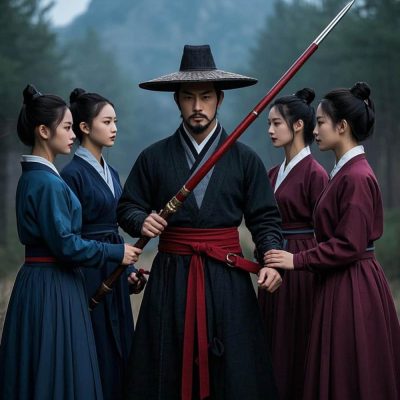 一杆钢枪勇挑四姐妹图片