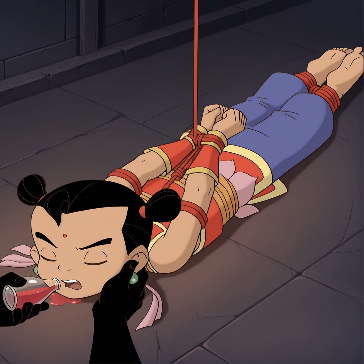 哪吒被捆绑挠脚心二次元图片出自《哪吒传奇》_2