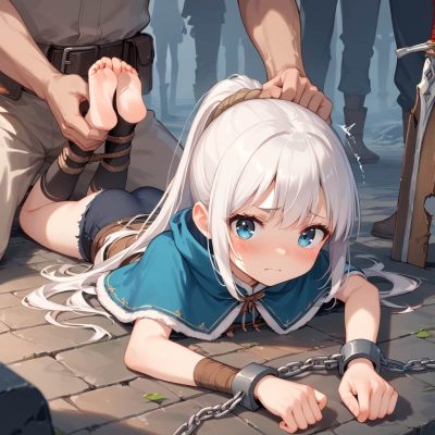 AI生成叛军小萝莉的抓后捆绑二次元图片