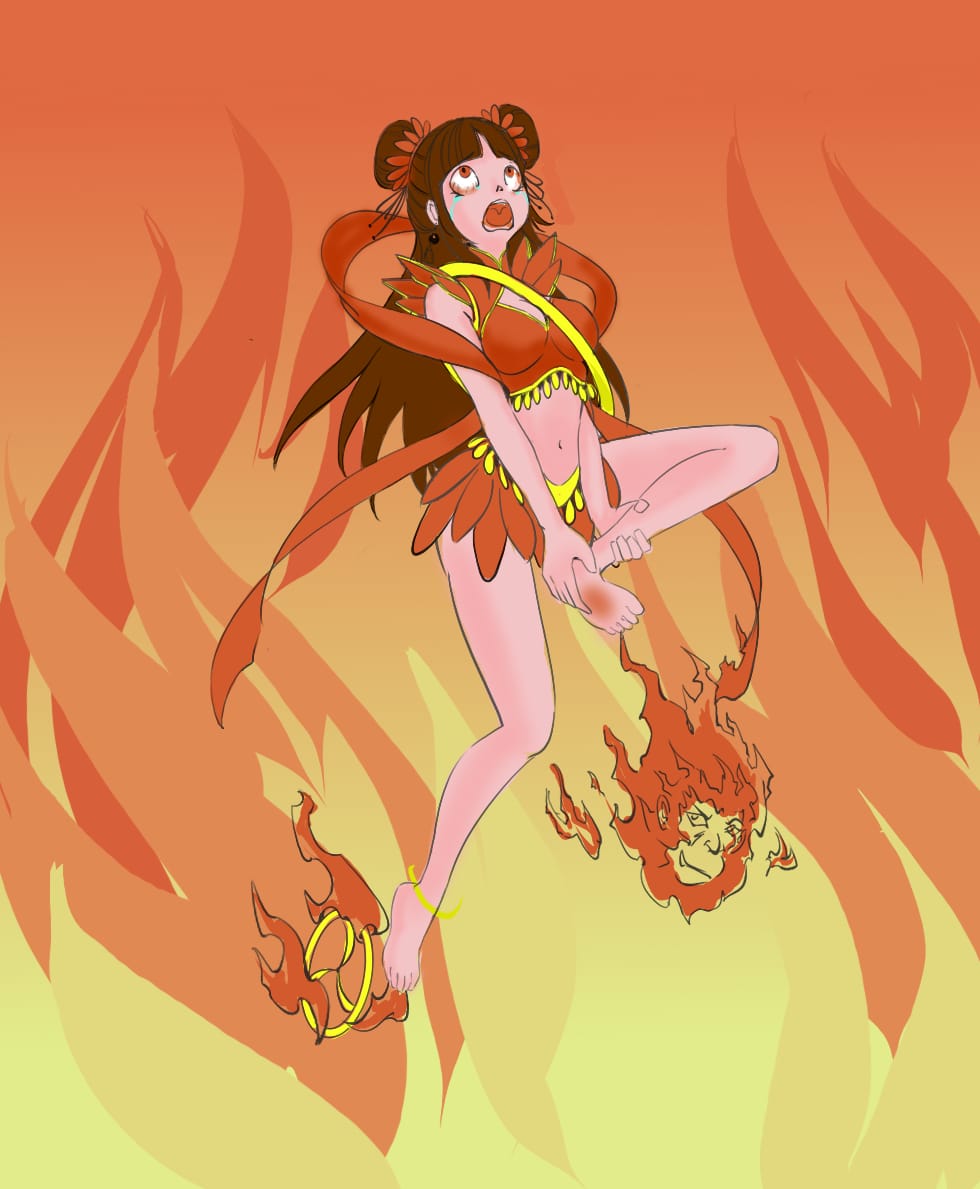 哪吒风火轮烫脚丫子二次元恶搞图片_1