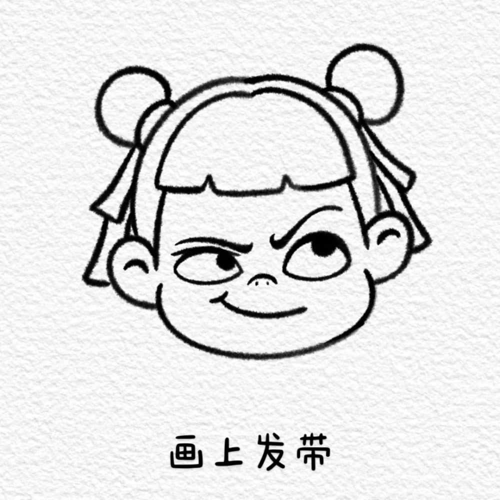 哪吒2简笔画步骤图片_7