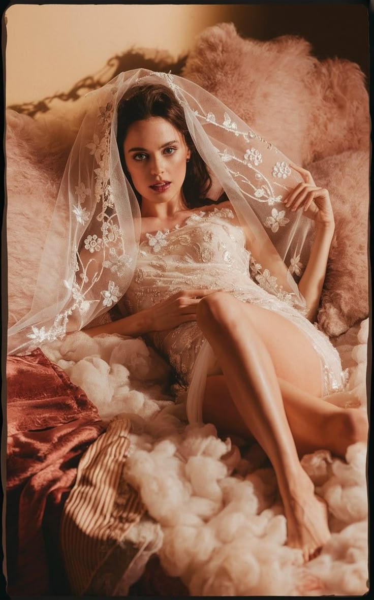 洗干净的女人穿睡衣躺床上等你诱人超欲图片_1