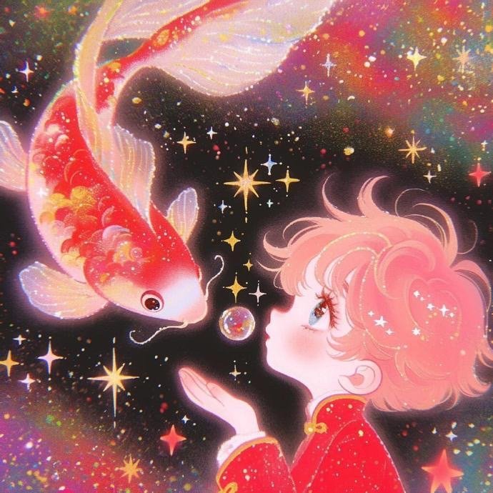 小女生提升能量磁场的好运头像_2