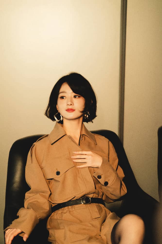 赵丽颖蕾丝吊带长裙图片_2